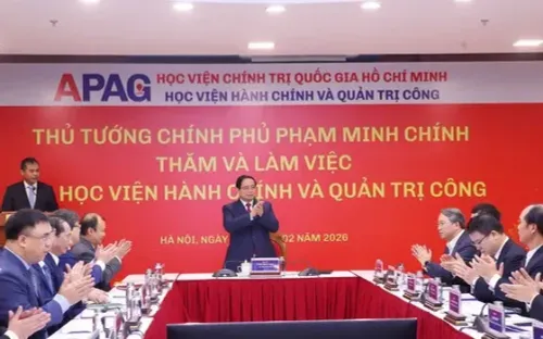 Thủ tướng Phạm Minh Chính làm việc với Học viện Hành chính và Quản trị công: Quản trị hành chính công là “bản lề” của phát triển