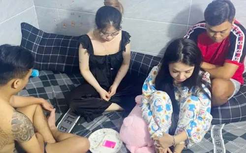 Bắt giữ 7 người liên quan vụ tổ chức sử dụng ma túy trong phòng trọ tại Gia Lộc