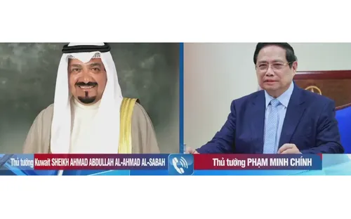 Thủ tướng Phạm Minh Chính điện đàm với Thủ tướng Kuwait, thúc đẩy quan hệ đối tác chiến lược