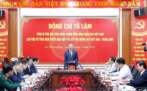 Tổng Bí thư Tô Lâm: Tuyến đường sắt Việt Nam – Trung Quốc nâng tầm chuỗi cung ứng châu Á