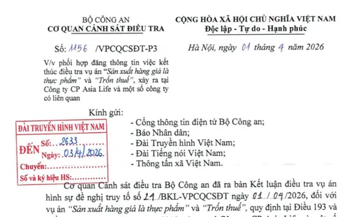 Bộ Công an kết luận điều tra vụ án hình sự "Sản xuất hàng giả là thực phẩm" và "trốn thuế"