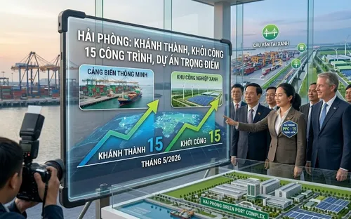 Hải Phòng sẽ khánh thành, khởi công 15 công trình, dự án trọng điểm trong tháng 5/2026