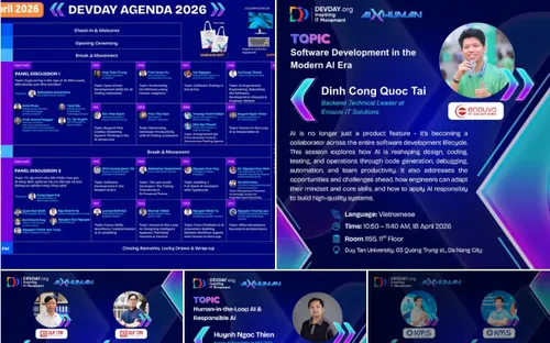 Lịch trình Devday Đà Nẵng 2026 cùng những gương mặt diễn giả uy tín