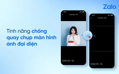 Zalo bổ sung tính năng chặn chụp màn hình ảnh đại diện để tăng riêng tư