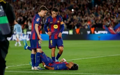 Lamine Yamal chấn thương sau khi ghi bàn giúp Barca thắng Celta Vigo