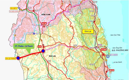 Gia Lai khảo sát, kiểm tra hướng tuyến Dự án cao tốc Pleiku - Lệ Thanh