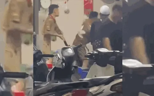 Hà Nội: Công an xác minh clip người đàn ông dùng điếu cày tấn công nam thanh niên giữa quán ăn