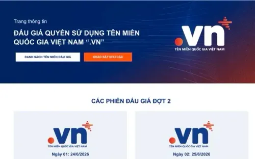 Đưa 76 tên miền “.vn” ngắn, đẹp ra đấu giá: Cơ hội sở hữu tài nguyên số giá trị cao