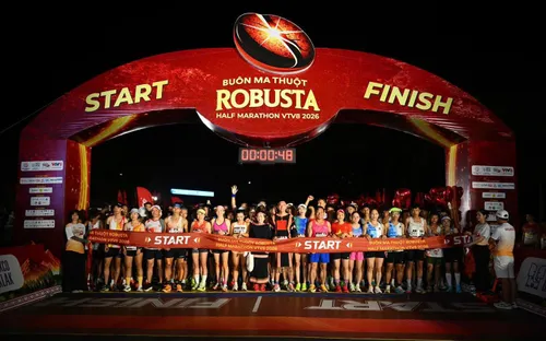 Sáng nay (21/6), giải chạy Buôn Ma Thuột Robusta Half Marathon VTV8 2026 đã chính thức diễn ra