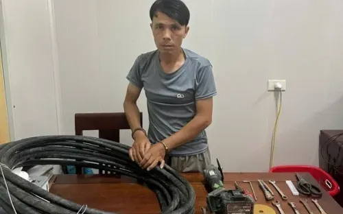Bắt đối tượng gây 6 vụ cắt trộm cáp điện ngầm ở Nghệ An, thiệt hại hơn 150 triệu đồng