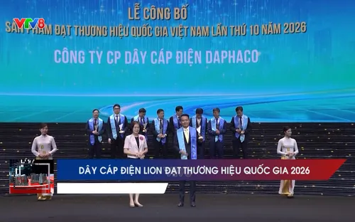 Dây cáp điện LION đạt Thương hiệu quốc gia Việt Nam 2026