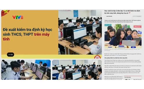 Học sinh từ lớp 6 đến lớp 12 có thể kiểm tra định kỳ trên máy tính