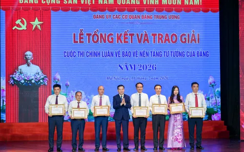 Đài THVN vinh dự nhận Bằng khen và có 04 tác phẩm được trao giải tại Lễ trao giải Cuộc thi chính luận về bảo vệ nền tảng tư tưởng của Đảng năm 2026
