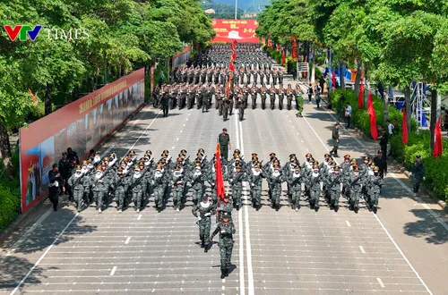Cận cảnh buổi tập luyện diễu binh 80 năm Quốc khánh của các khối diễu binh công an nhân dân