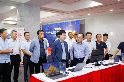 Không gian triển lãm công nghệ "VTV - Từ truyền hình truyền thống tới tổ chức truyền thông số"