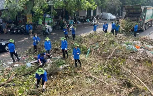 Hà Nội: Phát động toàn dân tham gia tổng vệ sinh môi trường khắc phục hậu quả bão số 3