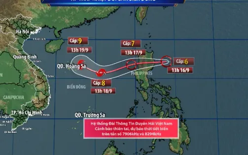 Áp thấp nhiệt đới đi vào Biển Đông vào sáng mai (17/9)