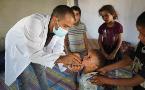 Tỷ lệ bao phủ vaccine bại liệt ở Gaza đã đạt 90%