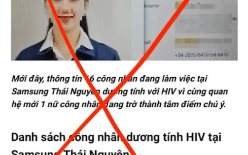 Đăng tin “Nữ công nhân Samsung nhiễm HIV”, nam thanh niên bị xử phạt 7,5 triệu đồng