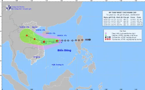 Áp thấp nhiệt đới mạnh lên thành bão trong 24 giờ tới