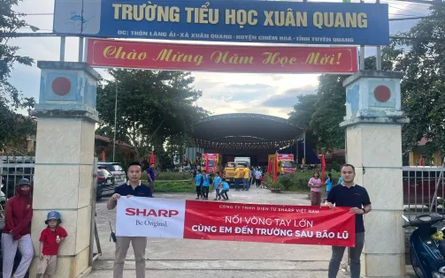 Sharp Việt Nam tích cực đồng hành hỗ trợ người dân bị ảnh hưởng bởi bão lũ