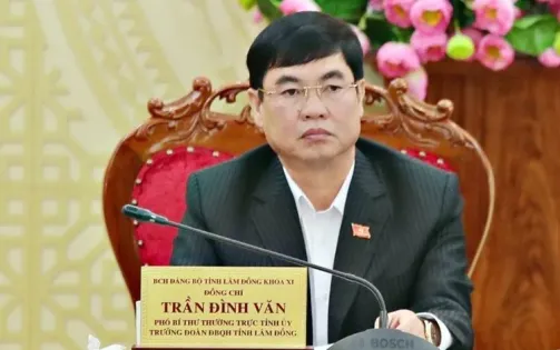 Cho thôi làm nhiệm vụ đại biểu Quốc hội đối với ông Trần Đình Văn