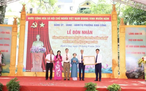 Nghề kim hoàn, đậu bạc Định Công được công nhận nghề truyền thống Hà Nội