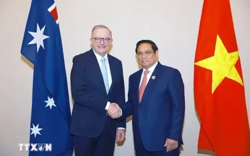 Thủ tướng Phạm Minh Chính gặp Thủ tướng Australia Anthony Albanese