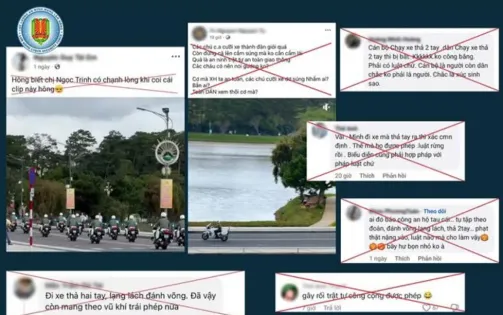 Thông tin đoàn xe mô tô của Công an biểu diễn “lạng lách, đánh võng" tại Đà Lạt là sai sự thật