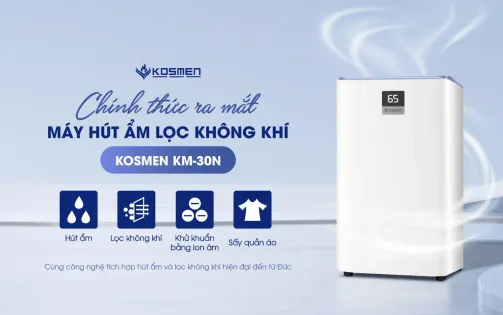 Kosmen trình làng máy hút ẩm 30N kèm lọc không khí