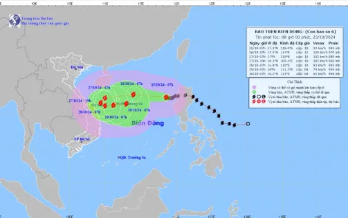 Bão số 6 di chuyển chậm, có khả năng suy yếu