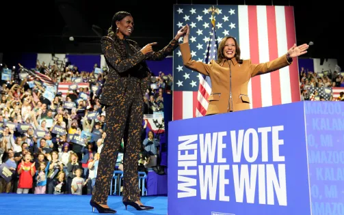 Bầu cử Mỹ: Cựu đệ nhất phu nhân Michelle Obama ủng hộ bà Harris ở Michigan