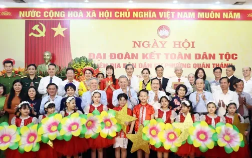 Tổng Bí thư Tô Lâm dự Ngày hội Đại đoàn kết toàn dân tộc tại Hà Nội