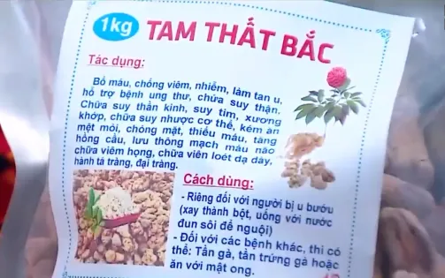 Cảnh báo lừa đảo bán tam thất kém chất lượng cho bệnh nhân ung thư