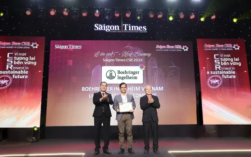 Saigon Times CSR 2024 tôn vinh các dự án hỗ trợ cộng đồng của Boehringer Ingelheim Việt Nam