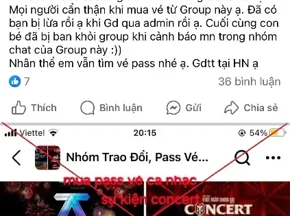 Cảnh giác sập bẫy lừa đảo khi mua vé chương trình ca nhạc