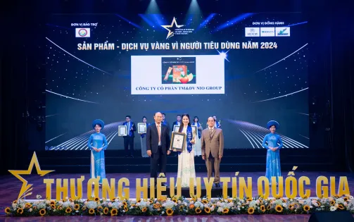 Nio Group vinh danh top 10 “Thương hiệu uy tín quốc gia 2024”