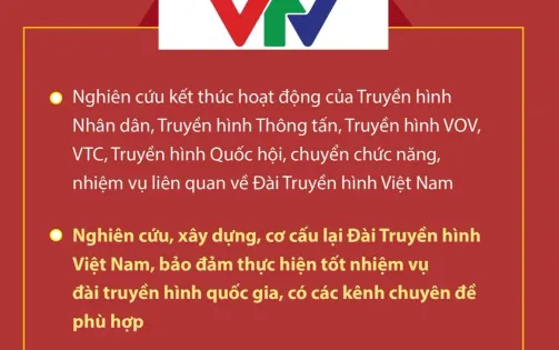 Infographic: Dự kiến sắp xếp, tinh gọn tổ chức bộ máy của các cơ quan báo chí