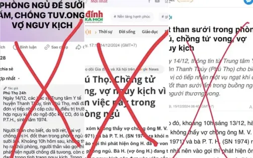 Thông tin hai vợ chồng tử vong do đốt than sưởi trong phòng ngủ là không chính xác