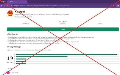 Cảnh báo ứng dụng giả mạo cơ quan nhà nước để chiếm đoạt tài sản