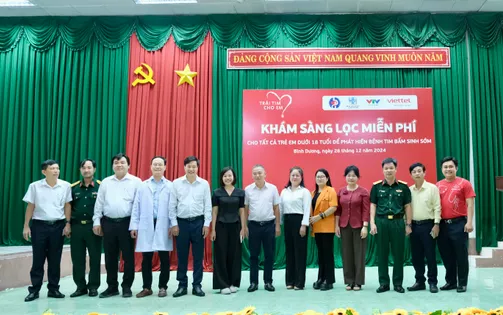 Khám sàng lọc bệnh tim bẩm sinh miễn phí cho trẻ em tại tỉnh Bình Dương