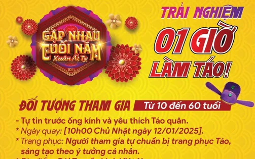 Táo quân 2025: Cơ hội trải nghiệm 1 giờ làm Táo dành cho khán giả