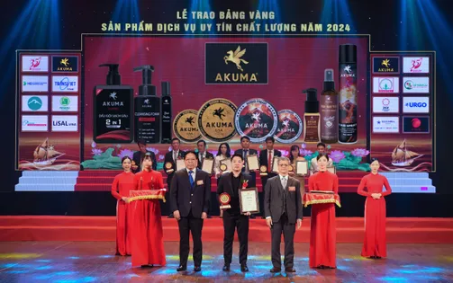 AKUMA - Thương hiệu sáp vuốt tóc được vinh danh tại lễ trao bảng vàng 2024