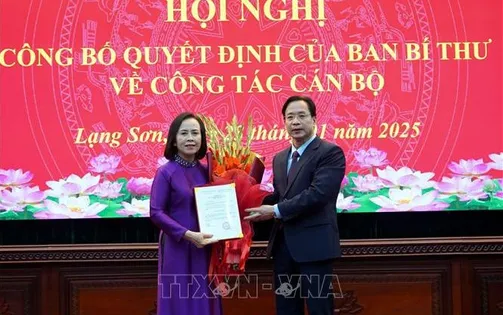 Bà Đoàn Thị Hậu giữ chức Phó Bí thư Thường trực Tỉnh ủy Lạng Sơn