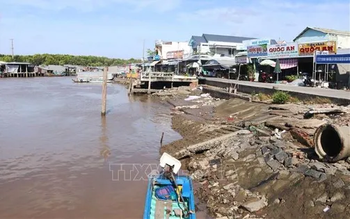 Cà Mau: Còn 43 hộ dân ở cửa biển Vàm Xoáy nằm trong nguy cơ sạt lở cao