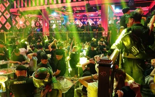 Hơn 200 cảnh sát triệt phá tụ điểm sử dụng ma túy quy mô lớn