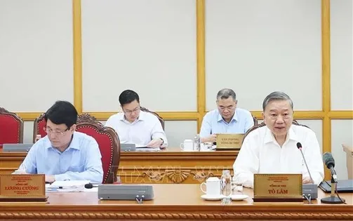 Tổng Bí thư Tô Lâm chủ trì cuộc họp cho ý kiến về tiến độ sắp xếp tổ chức bộ máy