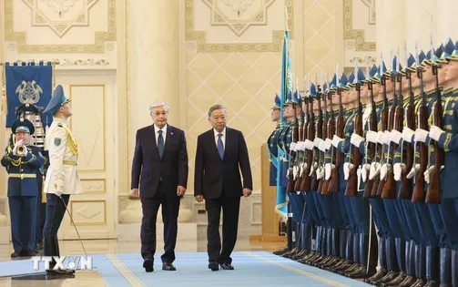 Lễ đón Tổng Bí thư Tô Lâm và Phu nhân thăm cấp Nhà nước Cộng hòa Kazakhstan