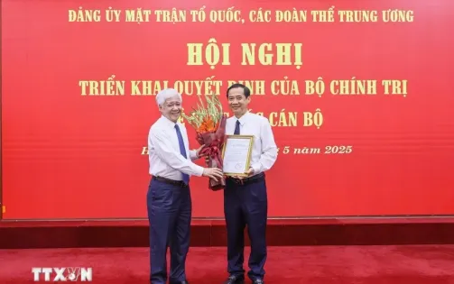 Ông Nguyễn Thái Học làm Phó Bí thư Đảng ủy Mặt trận Tổ quốc, các đoàn thể Trung ương