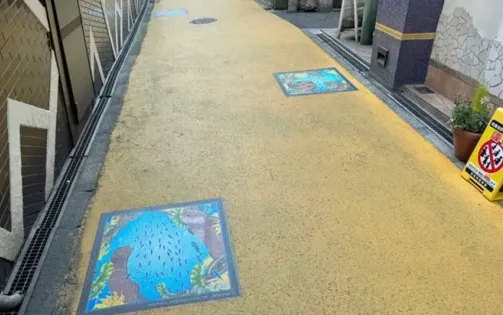 Sơn đường màu vàng, chặn đứng mại dâm ở Osaka